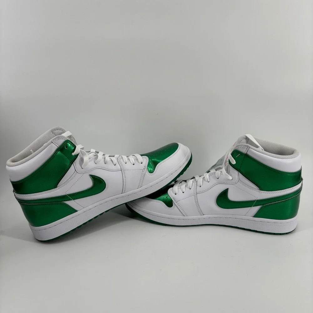 Jordan 1 High Golf Mens Size 14 White Metallic Green Retro Hypebeast Gorpcore